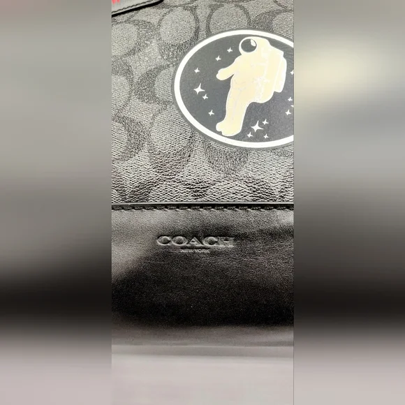 RARE! Coach X NASA City Tote -Upcycled- One-of-a-Kind Black/Grey - Picture 11 of 16